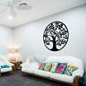 012 Tree of Life Round Hanging Modern Contemporary Wall art Silver Mirror