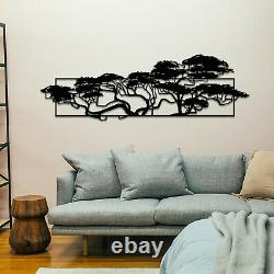 014 Amazing African Tree Mirror Silver Black Acrylic Wall Art Decor Hanging