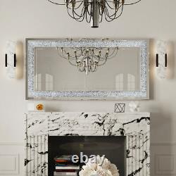 1200mm XL Large Diamond Crushed Gems Mirror Lounge Jewelled Wall Decor Mirror