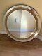 20 Inch Circle Wall Mirror Large Round Brushed Silver And Gold Trim. Wall Mount