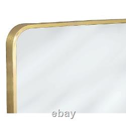 20 X 30 Inch Large Wall Accent Mirror With Rounded-Corner Metal Frame, Gold