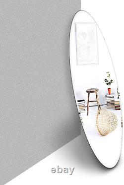 24X36 Beveled Frameless Oval Wall Mirror, Large Decorative Mirror for Bathro