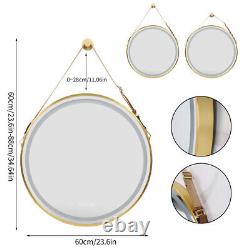 24 / 32 Large Round Bathroom Mirror w light Wall Vanity Makeup Mirror Dimmable