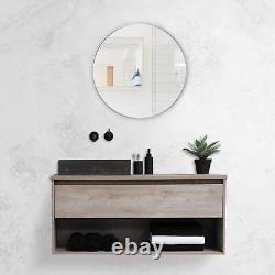 24 Inch Round Wall Mirror, Aluminum Alloy Vanity Mirror Decorative Mirror Larg