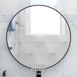 24 Inch Wall Circle Mirror Large Round Mirror Make Up Vanity Mirror Metal Frame