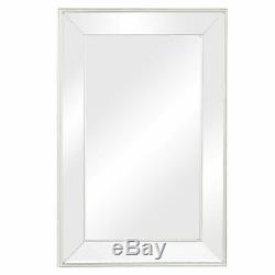 24 x 36 Large Flat Framed Wall Mounted Mirror 3 Inch Edge Beveled Frame