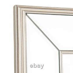 24 x 36 Large Flat Framed Wall Mounted Mirror 3 Inch Edge Beveled Frame