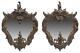 (2) LARGE FRENCH BAROQUE STYLE CARVED WOOD WALL MIRRORS, 19th Century (1800s)
