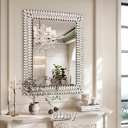 30X40 Jeweled Bathroom Wall Mirror, Large Rectangle Mirror Decorative Mirror L