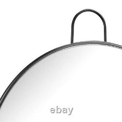 30 Extra Large Black Metal Wall Mirror with Attached Hangers, Decorative