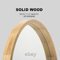 30 Wall Circle Mirror Large Round withWood Frame for Bath/Bedroom Entryway Living
