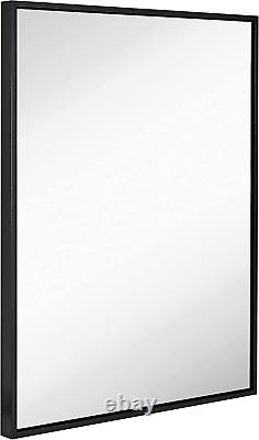 30 X 40 Contemporary Black Framed Rectangular Wall Mirror Clean Large Modern