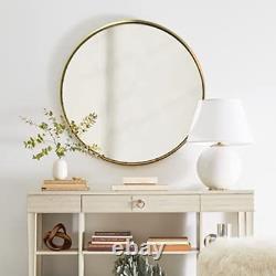 30 round Gold Bathroom Mirror Large Wall Mounted Decorative Vanity Mirror by