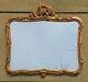 32.5 x 31.0 Large Antique Ornate Gilt Gesso Wood Framed Overmantle Wall Mirror