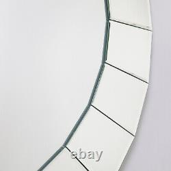 32'' Large Round Decorative Art Mirror Wall Accent Mirror for Hallway Bathroom