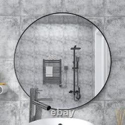 32 Wall Circle Mirror Large Round Black Farmhouse Circular Mirror for Wall