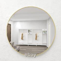 32 Wall Circle Round Mirror Farmhouse Bathroom Entryway Make Vanity Large Gold