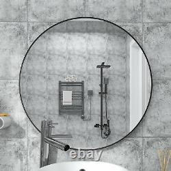 32 Wall Large Round Black Farmhouse Circular Mirror Make Up Vanity Mirror USA