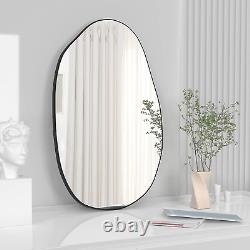 33.5×20.5 Inches Irregular Wall Mirror, Asymmetrical Mirror, Large Vanity Mirror