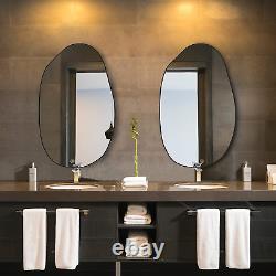 33.5×20.5 Inches Irregular Wall Mirror, Asymmetrical Mirror, Large Vanity Mirror