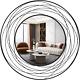 36 Black Art Large round Mirror Metal Wire Frame, Accent Circle Wall-Mounted Su