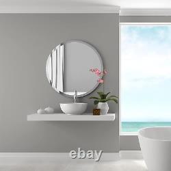 36 Inch round Frameless Wall Mirror, Large Circle Vanity Mirror with Beveled Edg