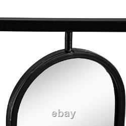 36 x 36 Large Four Oval Wall Mirror with Black Square Frame, Home Decor for