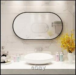 36x18inch Large Oval Wall Mounted Mirror Bathroom Bedroom Home Make Up Mirror US