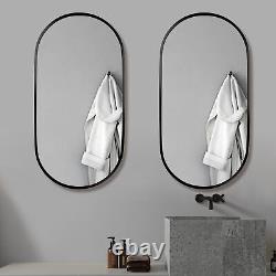 36x18inch Large Oval Wall Mounted Mirror Bathroom Bedroom Home Make Up Mirror US