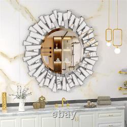 3D Large Accent Mirror Wall Hanging Decorative Mirror with Irregular Framed