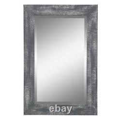 40 x 30 Large Wall Mirror Wooden Frame Rustic Farmhouse Decor Distressed Gray