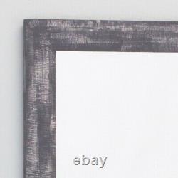 40 x 30 Large Wall Mirror Wooden Frame Rustic Farmhouse Decor Distressed Gray