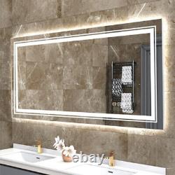 42x20 Inch Backlit Bathroom Mirror LED Vanity Bathroom Mirror Light Anti-Fog