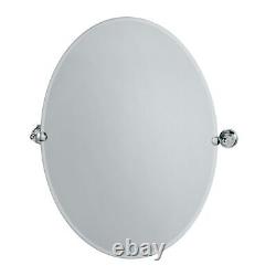 4329LG Tiara Large Oval Wall Mirror, Chrome