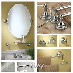 4329LG Tiara Large Oval Wall Mirror, Chrome