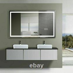 48x28 Large LED Vanity Mirror With Light Wall Makeup Bathroom Mirror by Yukon