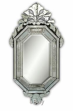 55H Venetian Vintage Large Mirror Engrave Frame Wall Decor