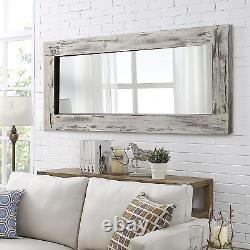 58X24 Rustic Full Length Mirror Vintage Wood Framed Large Bedroom Mirror Floor