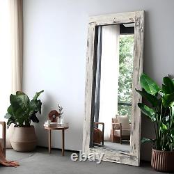58X24 Rustic Full Length Mirror Vintage Wood Framed Large Bedroom Mirror Floor