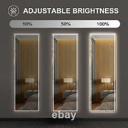 59x20in LED Full Length Mirror Wall Lighted Floor Dressing Explosion-proof Large