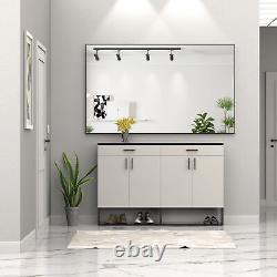 60 x36 Large Bathroom Mirror Aluminum Frame Vertical /Horizontal Wall Mirror