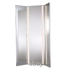 60 x 43.5 Large Tri-Fold LED Floor Mirror with LightsDressing Mirror 60 x 43.5