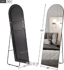 63'' X 20'' Full Length Floor Mirror, Large Arched Mirror, Free Standing Mirror