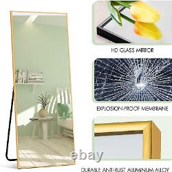 64X21 Gold Full Length Mirror Large Floor Mirror with Stand Wall Mirror Full L