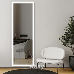 65''X22'' Full Body Length Mirror with Lights, Large Wall Mounted LED Bathroom M