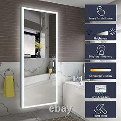 65x22 LED Mirror Full Length Dressing Mirror Large Rectangle Bedroom