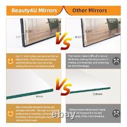 71 x 32 Large Full Length Mirror with Stand, Black Wall Mounting Full Body