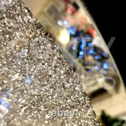 80cm LARGE Mirrored Crystal Round Wall Clock FREE DELIVERY AVAILABLE