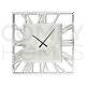 80cm LARGE Mirrored Square Wall Clock FREE DELIVERY AVAILABLE