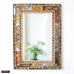 Accent Extra Large mirror wall art room decor, Vanity Multicolor wall mirror